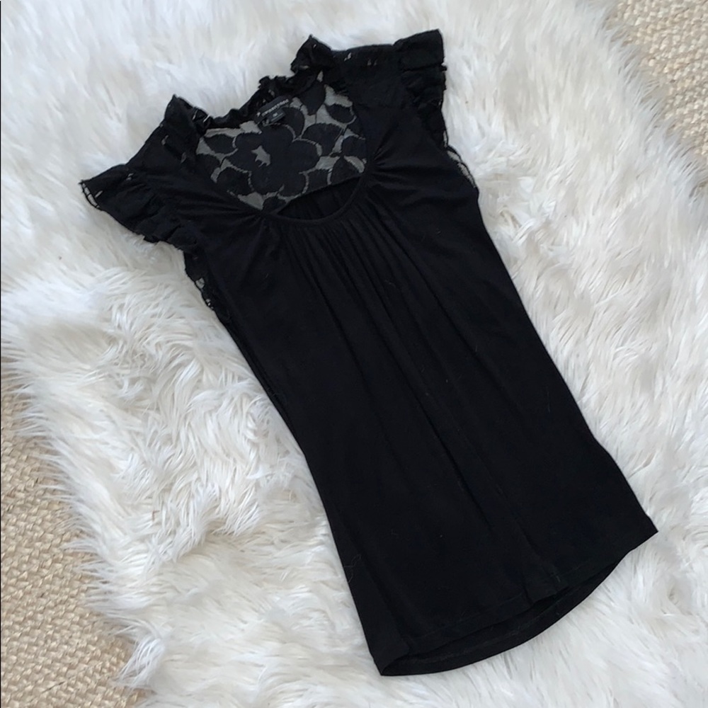 Forever 21 Lace cap sleeve tee